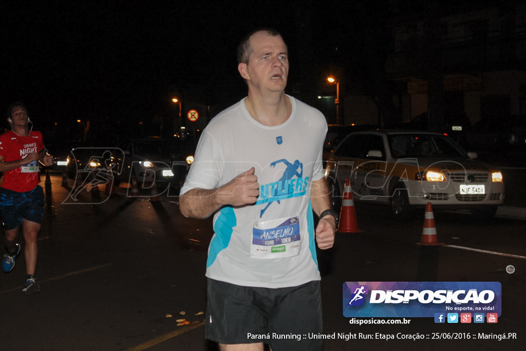 Unimed Night Run: Etapa Coração :: Paraná Running 2016