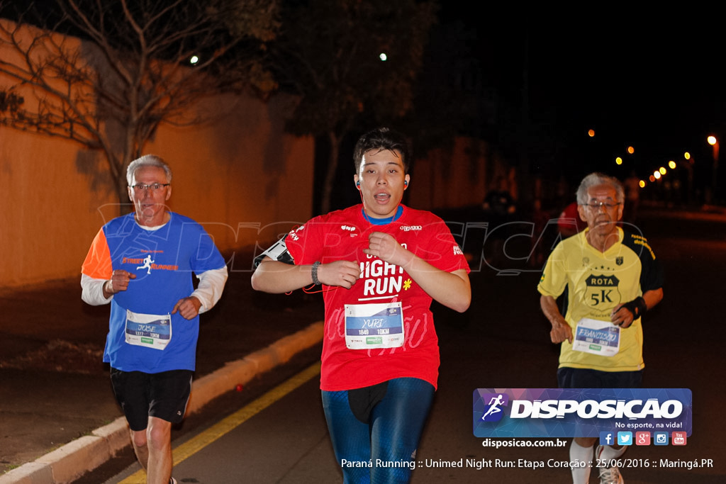 Unimed Night Run: Etapa Coração :: Paraná Running 2016