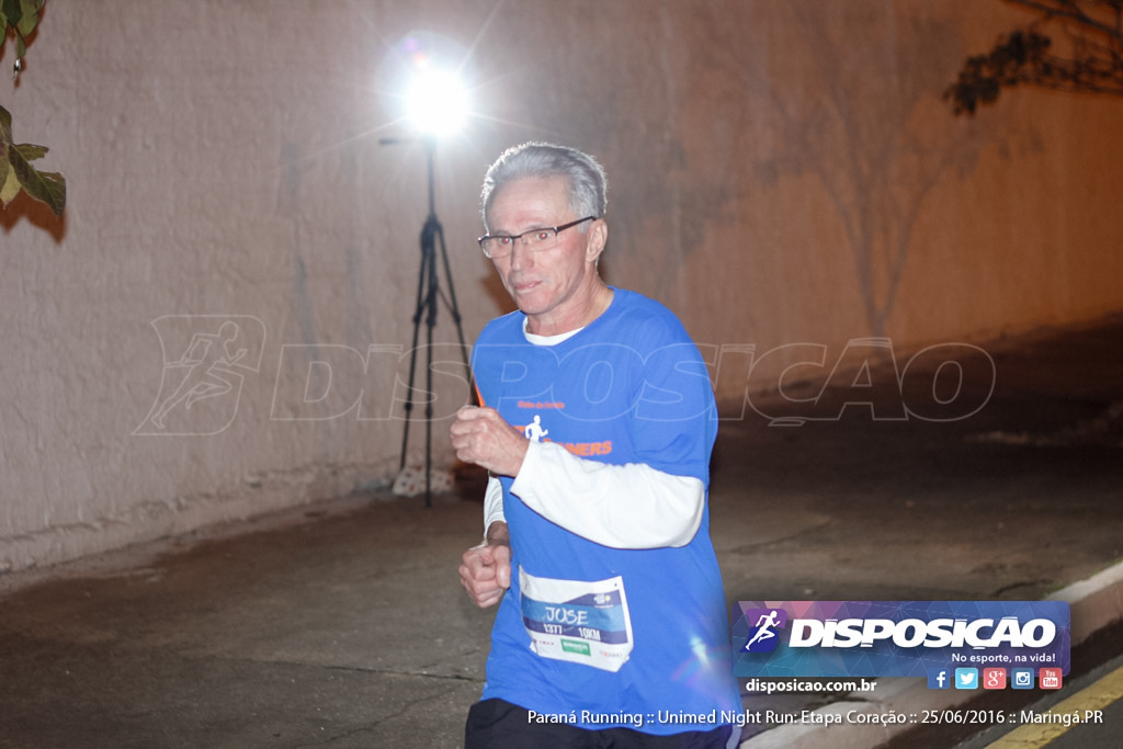 Unimed Night Run: Etapa Coração :: Paraná Running 2016