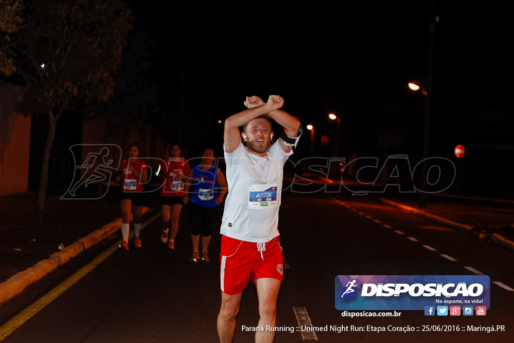 Unimed Night Run: Etapa Coração :: Paraná Running 2016