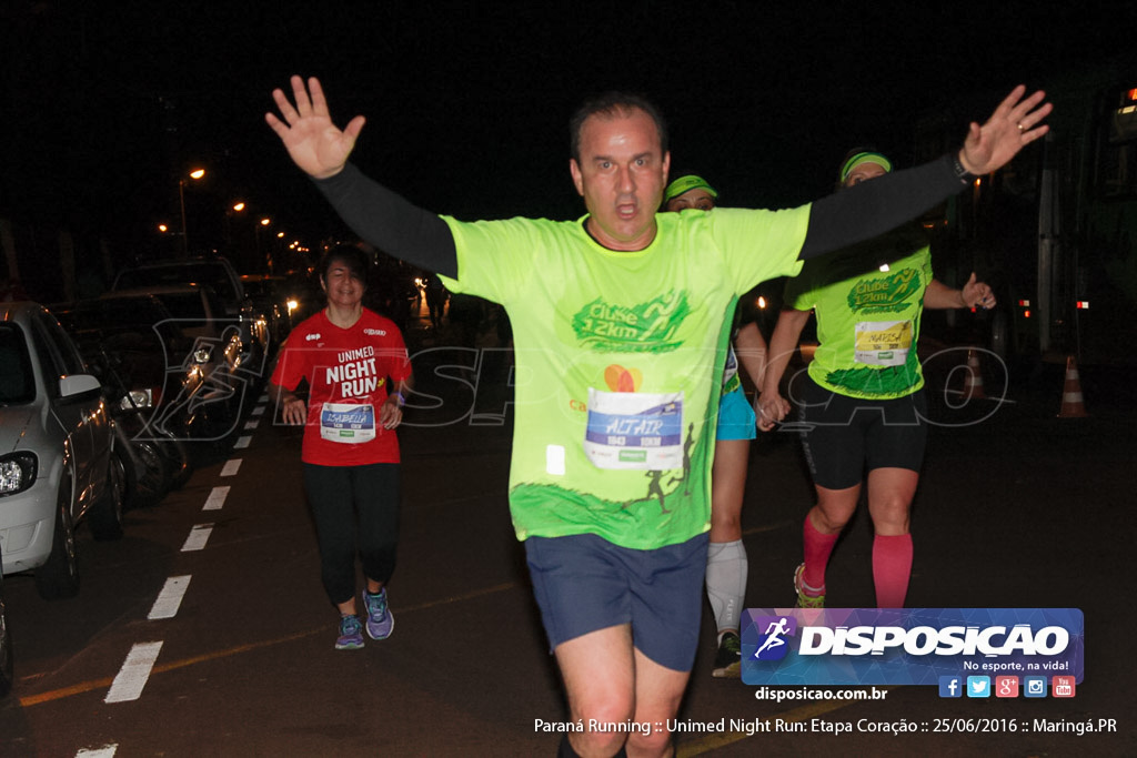 Unimed Night Run: Etapa Coração :: Paraná Running 2016