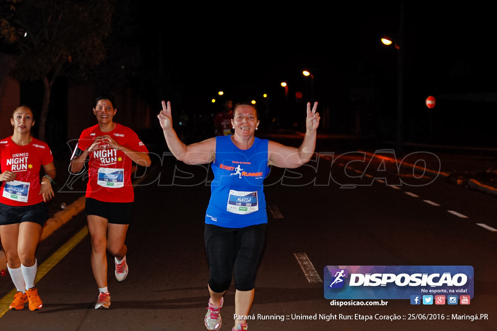 Unimed Night Run: Etapa Coração :: Paraná Running 2016