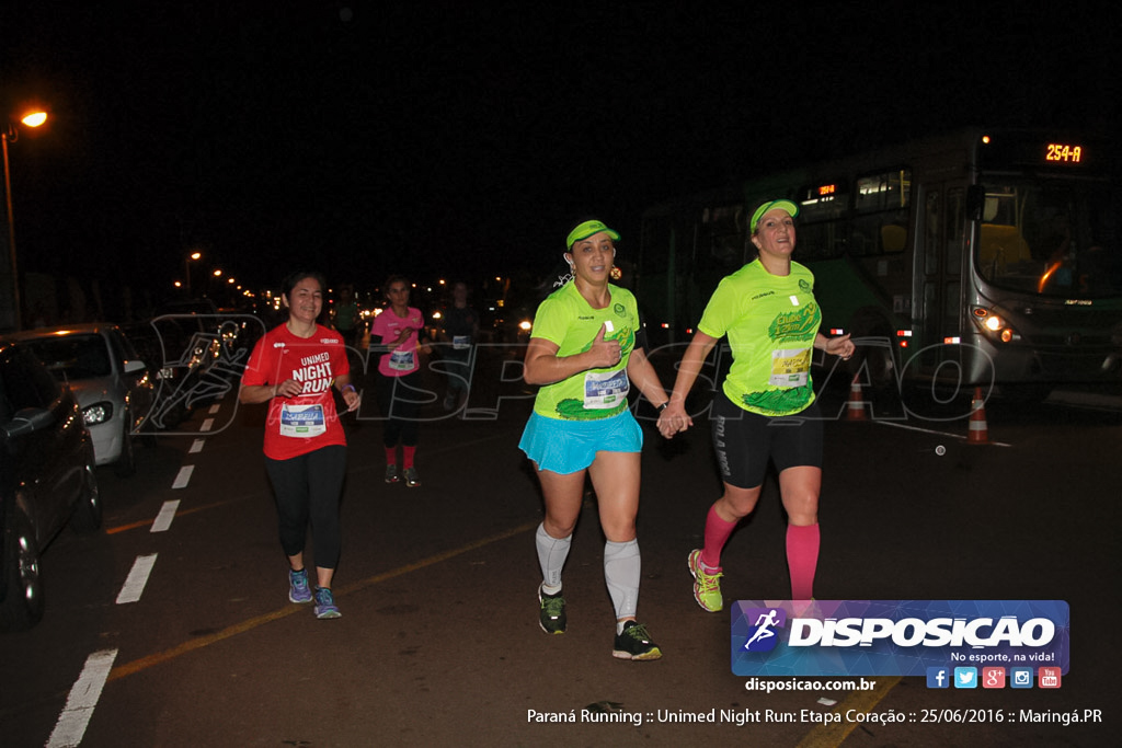 Unimed Night Run: Etapa Coração :: Paraná Running 2016