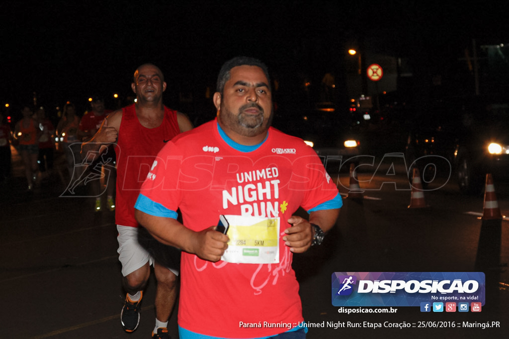 Unimed Night Run: Etapa Coração :: Paraná Running 2016