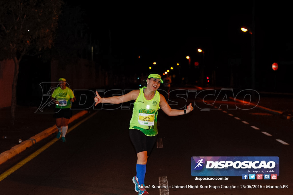 Unimed Night Run: Etapa Coração :: Paraná Running 2016