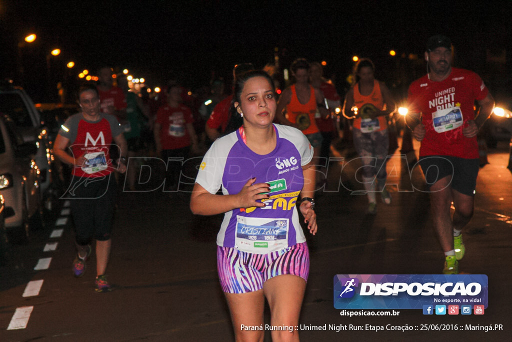 Unimed Night Run: Etapa Coração :: Paraná Running 2016