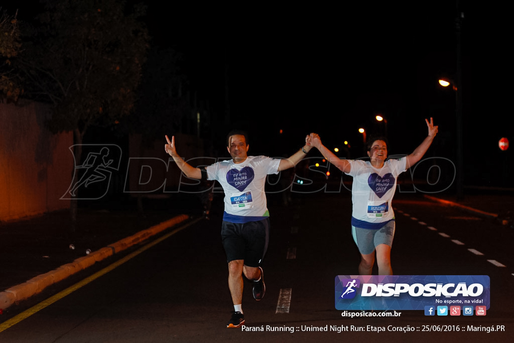 Unimed Night Run: Etapa Coração :: Paraná Running 2016