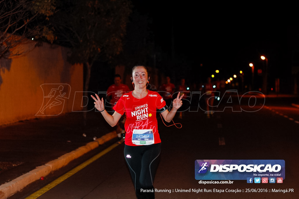 Unimed Night Run: Etapa Coração :: Paraná Running 2016