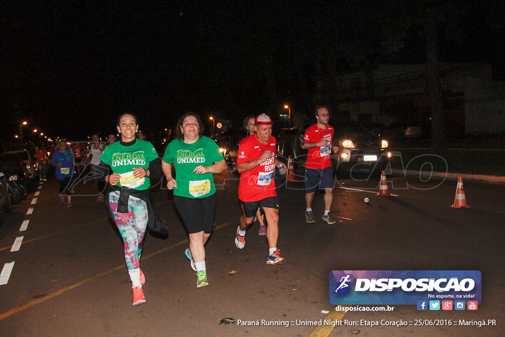 Unimed Night Run: Etapa Coração :: Paraná Running 2016