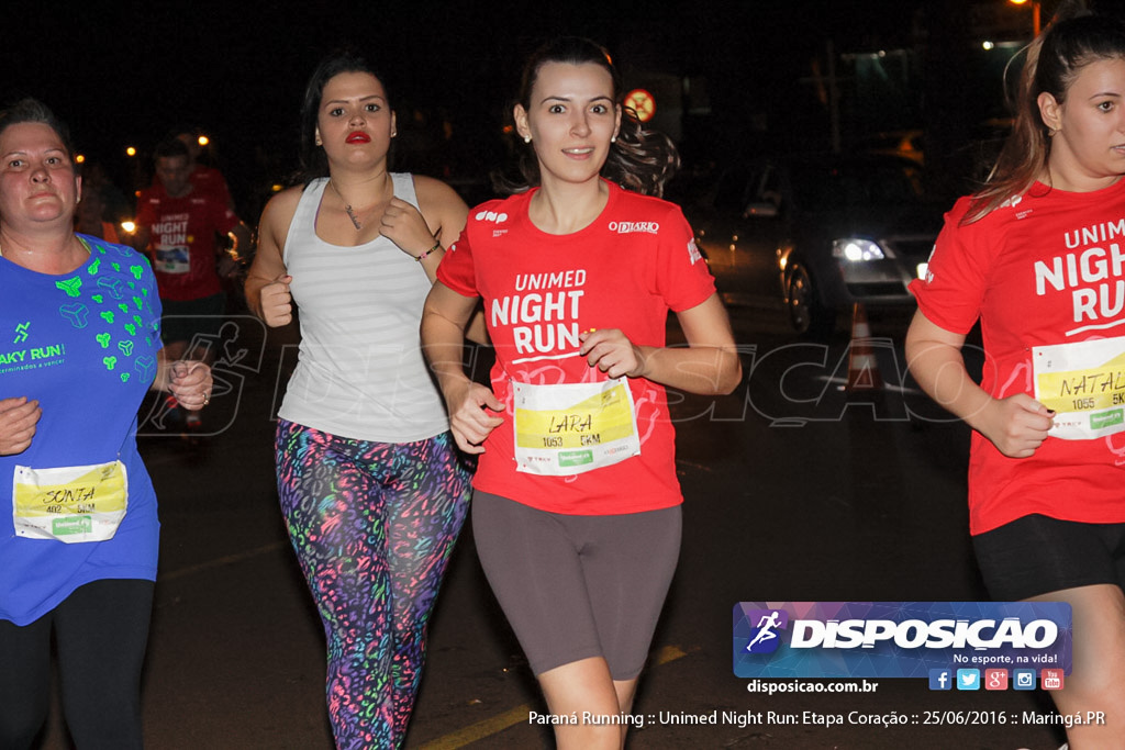 Unimed Night Run: Etapa Coração :: Paraná Running 2016