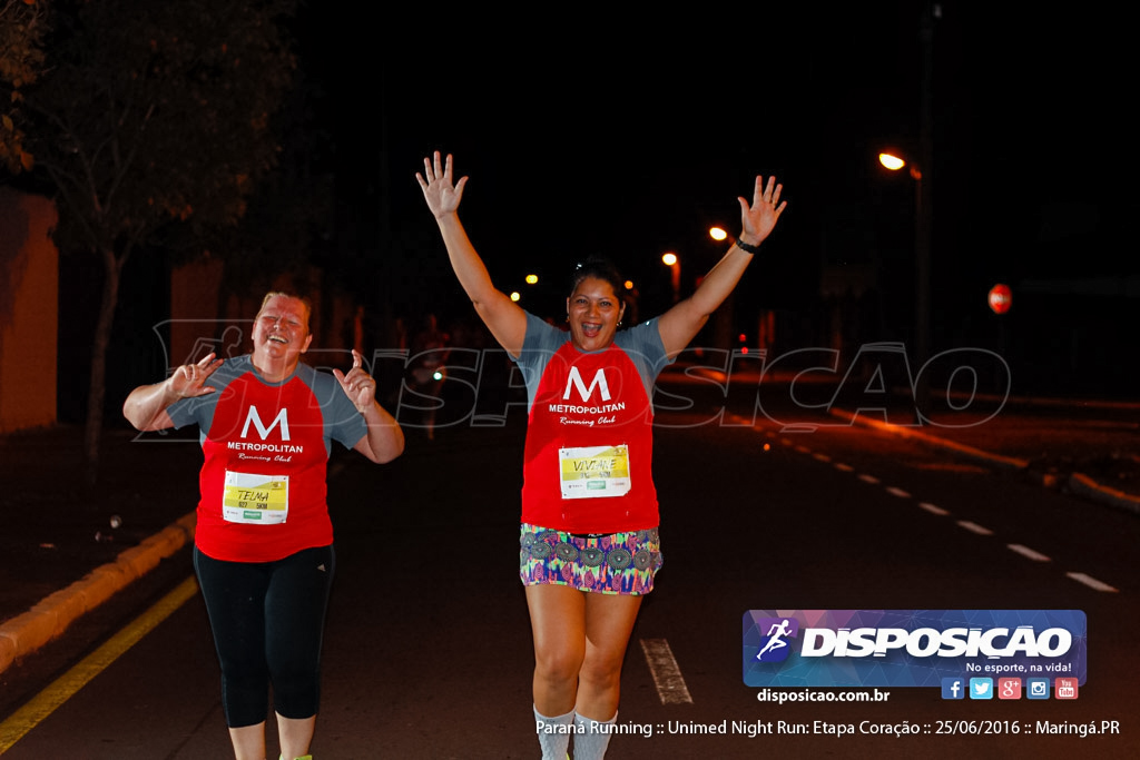 Unimed Night Run: Etapa Coração :: Paraná Running 2016