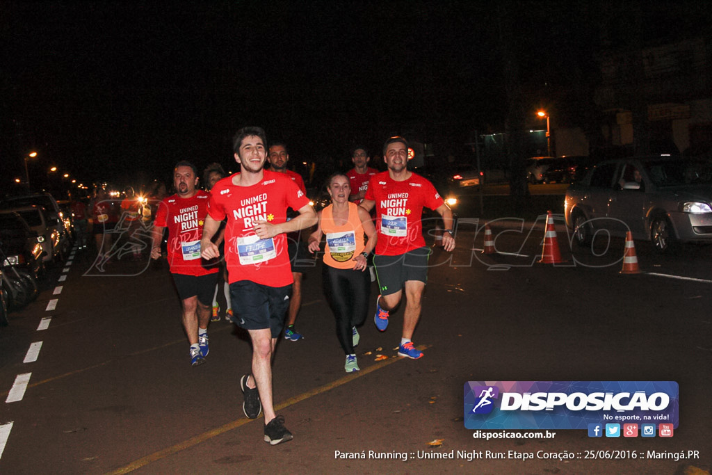 Unimed Night Run: Etapa Coração :: Paraná Running 2016