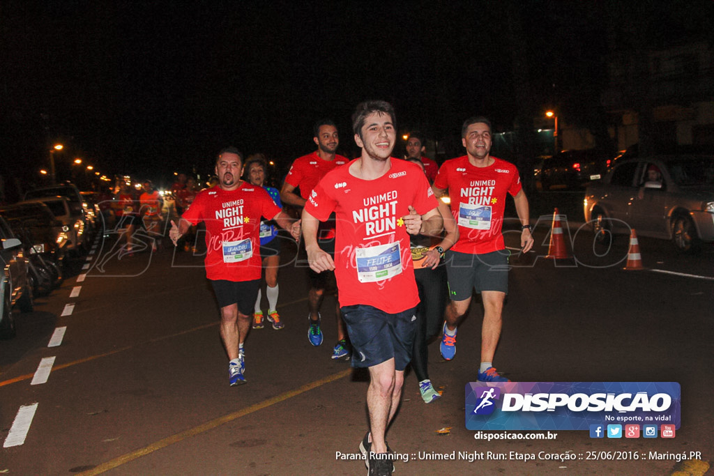 Unimed Night Run: Etapa Coração :: Paraná Running 2016