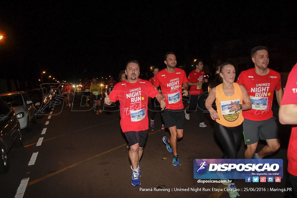 Unimed Night Run: Etapa Coração :: Paraná Running 2016