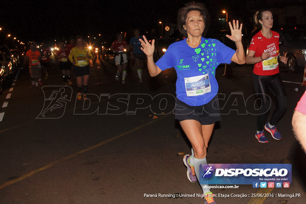 Unimed Night Run: Etapa Coração :: Paraná Running 2016