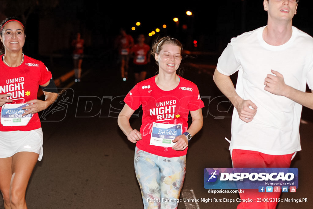 Unimed Night Run: Etapa Coração :: Paraná Running 2016