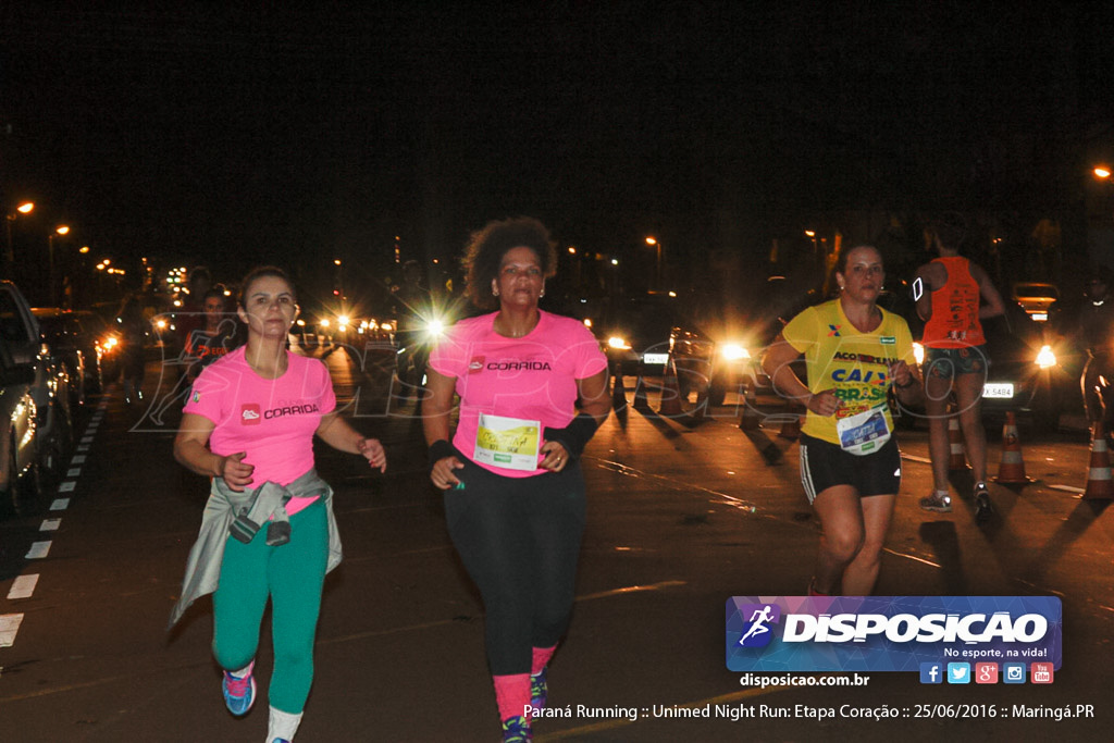 Unimed Night Run: Etapa Coração :: Paraná Running 2016