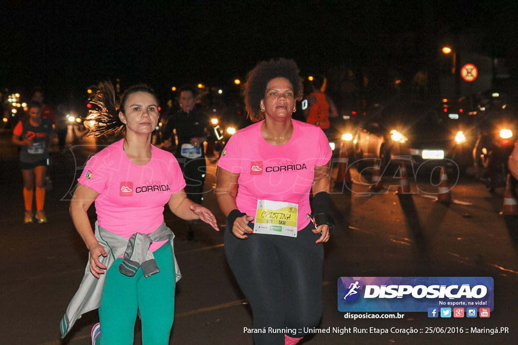 Unimed Night Run: Etapa Coração :: Paraná Running 2016