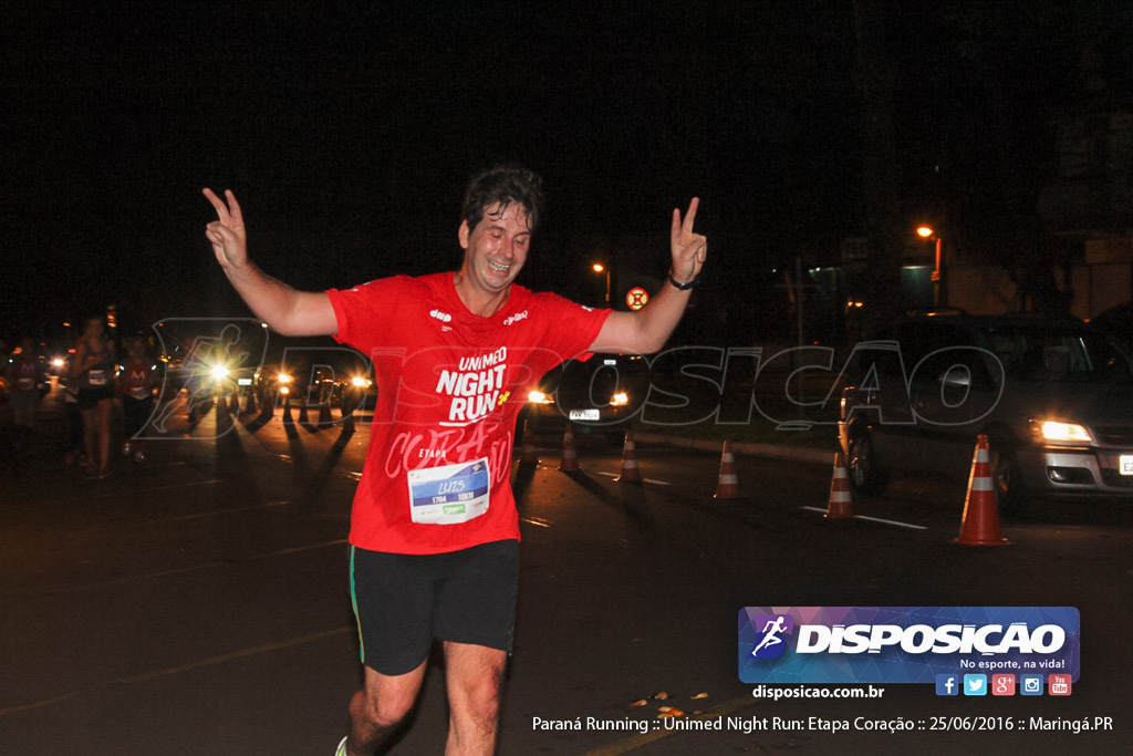 Unimed Night Run: Etapa Coração :: Paraná Running 2016