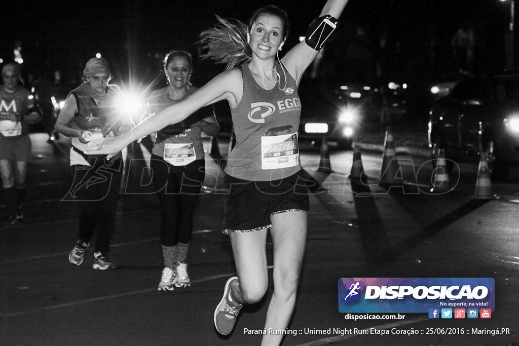 Unimed Night Run: Etapa Coração :: Paraná Running 2016