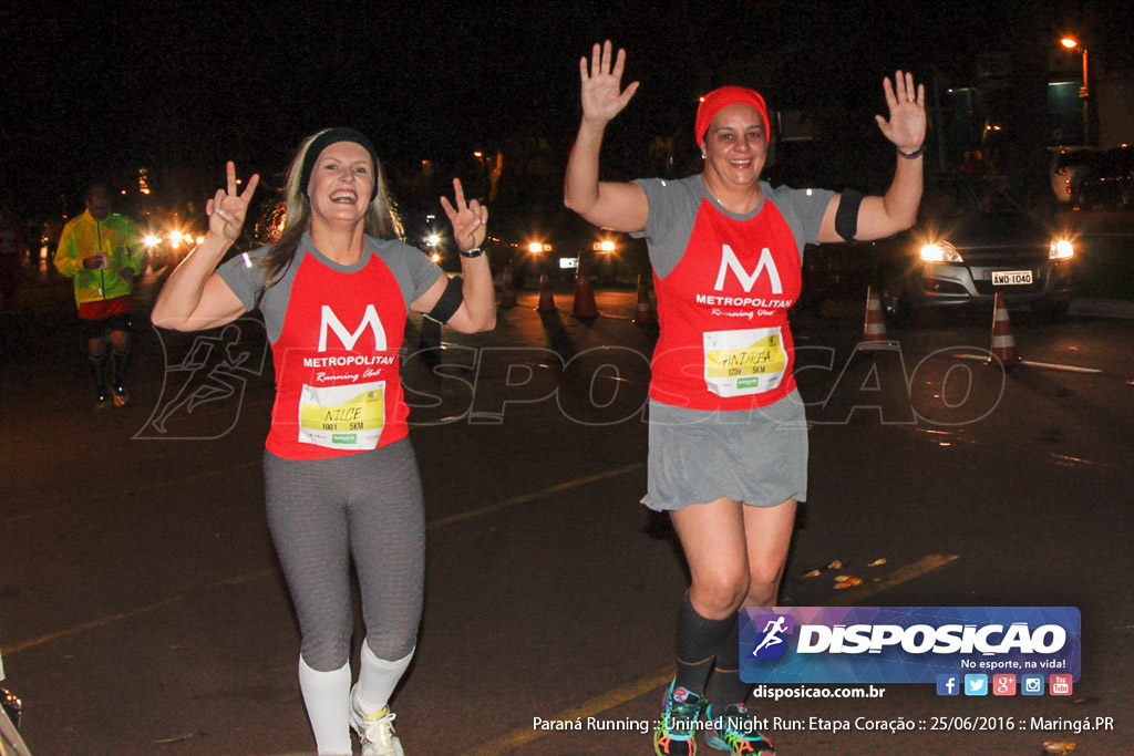 Unimed Night Run: Etapa Coração :: Paraná Running 2016