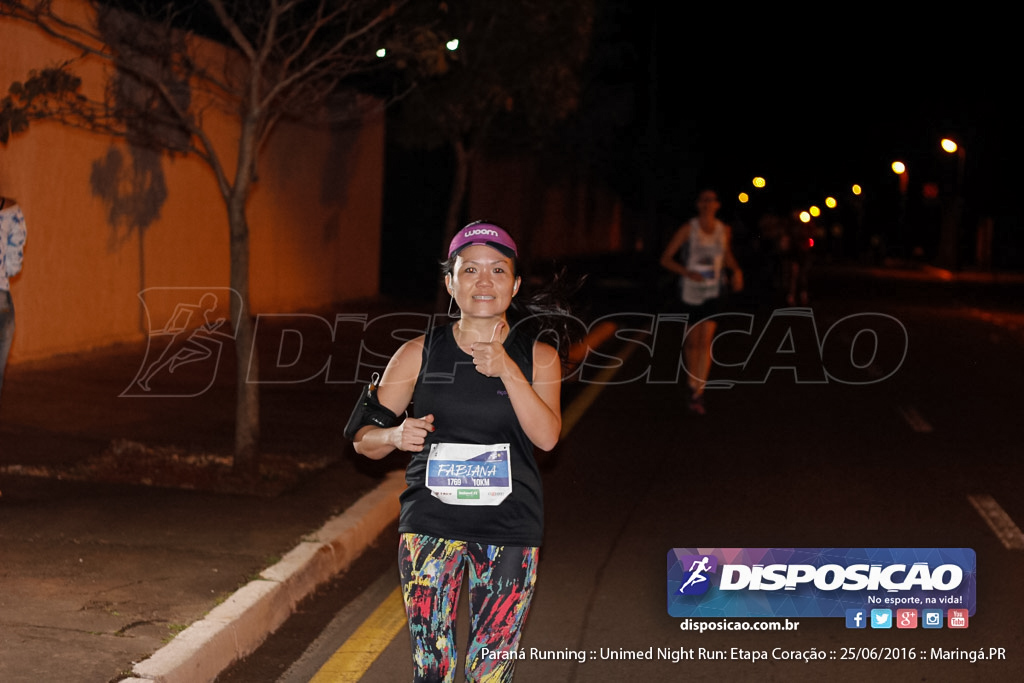 Unimed Night Run: Etapa Coração :: Paraná Running 2016