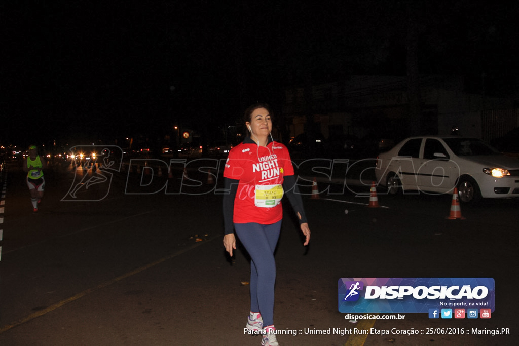 Unimed Night Run: Etapa Coração :: Paraná Running 2016