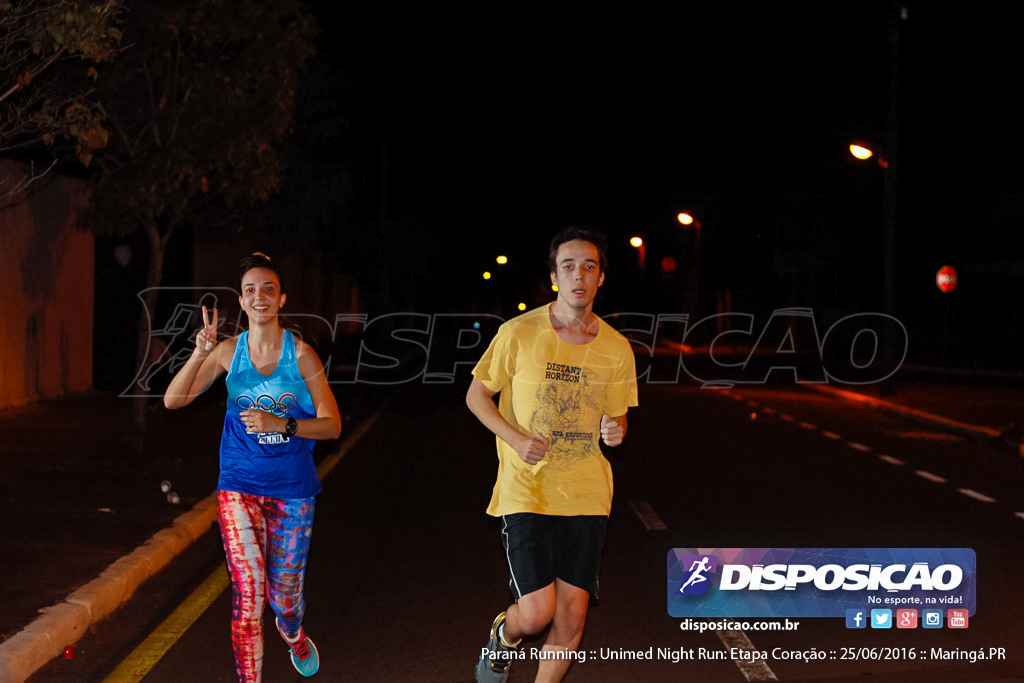 Unimed Night Run: Etapa Coração :: Paraná Running 2016