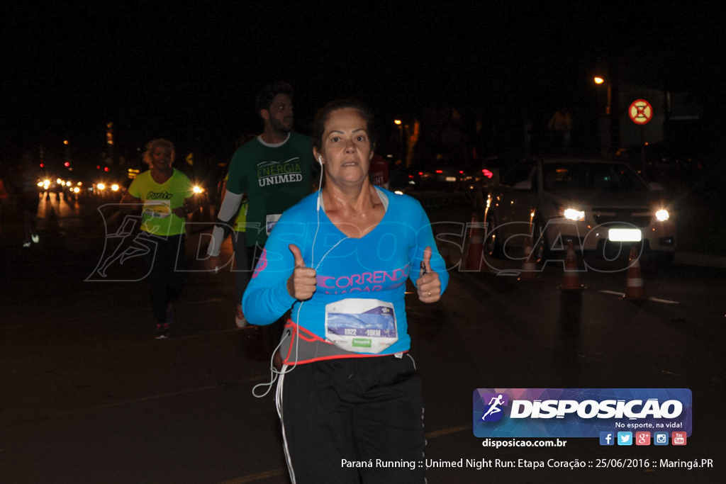 Unimed Night Run: Etapa Coração :: Paraná Running 2016