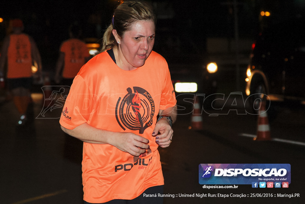 Unimed Night Run: Etapa Coração :: Paraná Running 2016