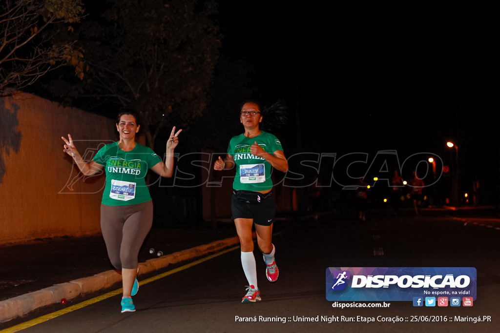 Unimed Night Run: Etapa Coração :: Paraná Running 2016