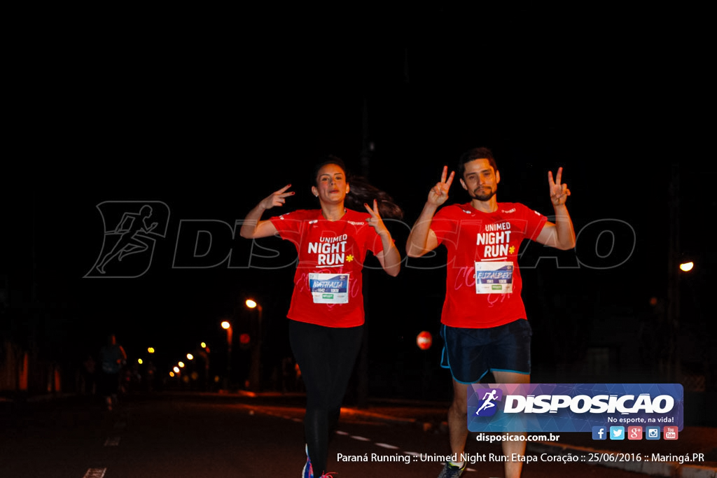 Unimed Night Run: Etapa Coração :: Paraná Running 2016