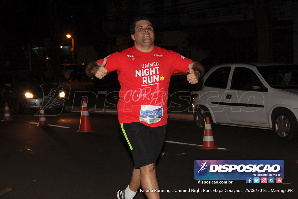 Unimed Night Run: Etapa Coração :: Paraná Running 2016