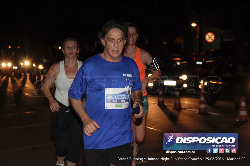 Unimed Night Run: Etapa Coração :: Paraná Running 2016