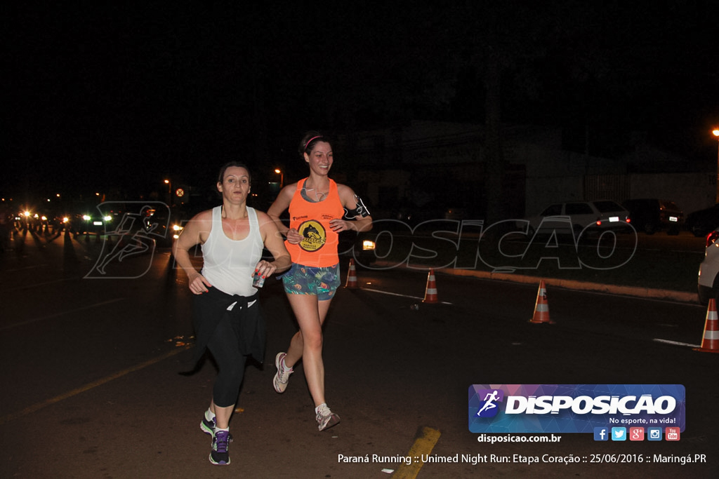 Unimed Night Run: Etapa Coração :: Paraná Running 2016