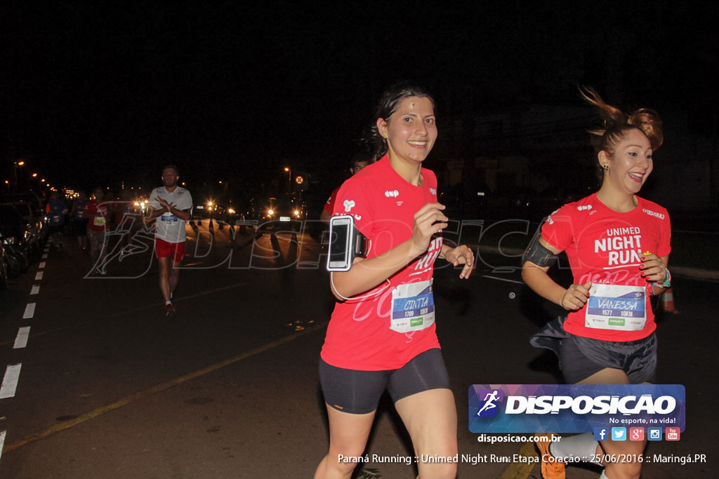 Unimed Night Run: Etapa Coração :: Paraná Running 2016