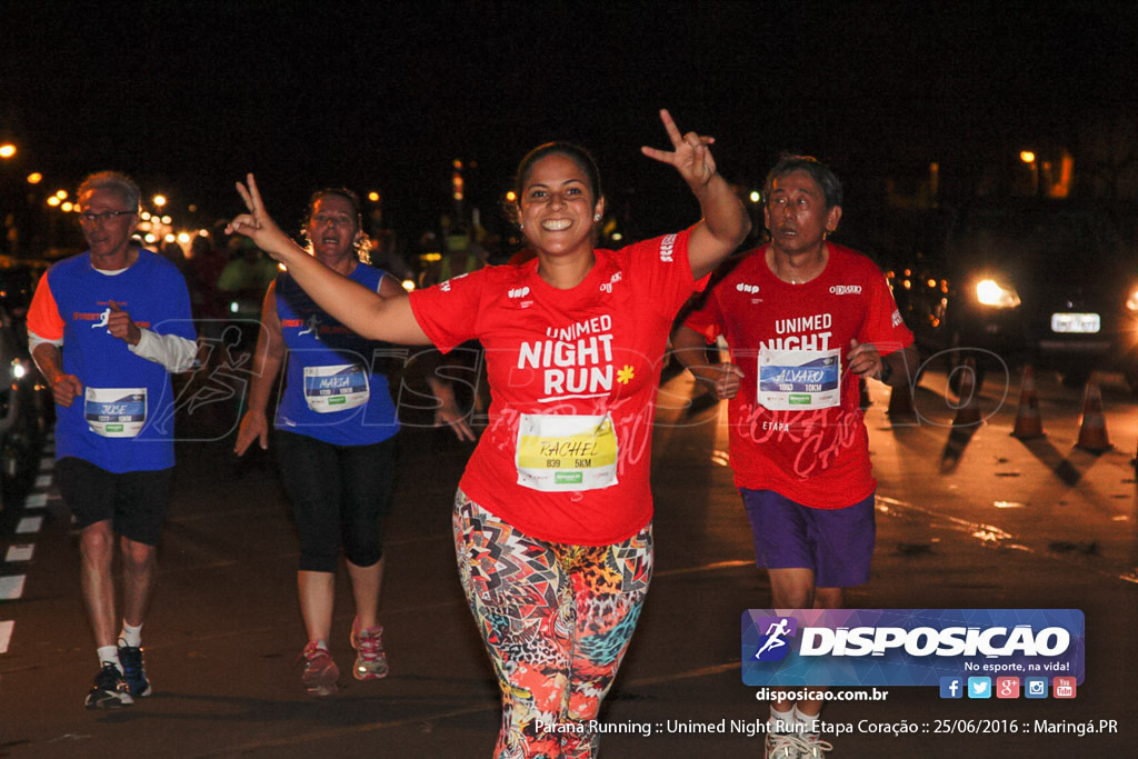 Unimed Night Run: Etapa Coração :: Paraná Running 2016