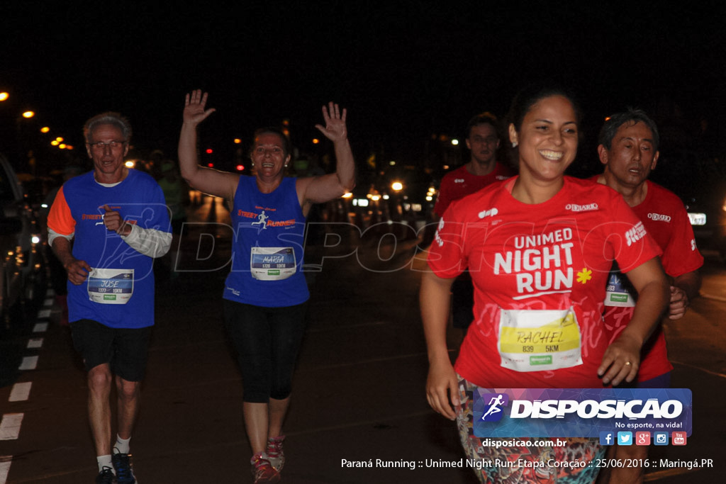 Unimed Night Run: Etapa Coração :: Paraná Running 2016