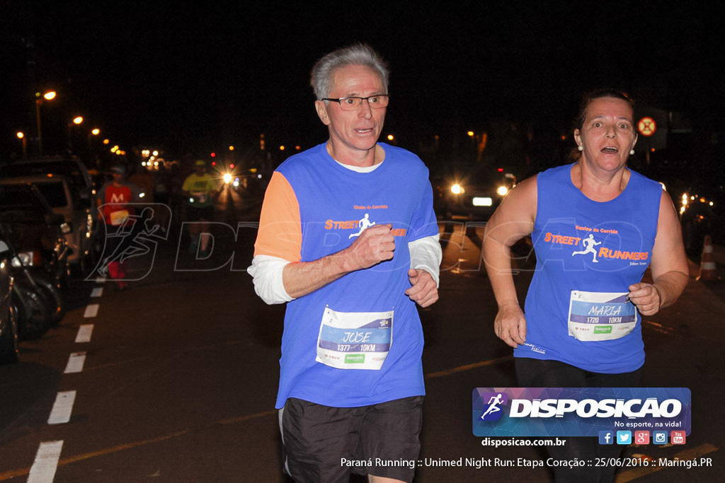 Unimed Night Run: Etapa Coração :: Paraná Running 2016