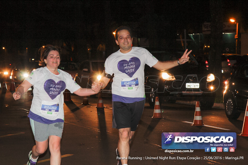 Unimed Night Run: Etapa Coração :: Paraná Running 2016