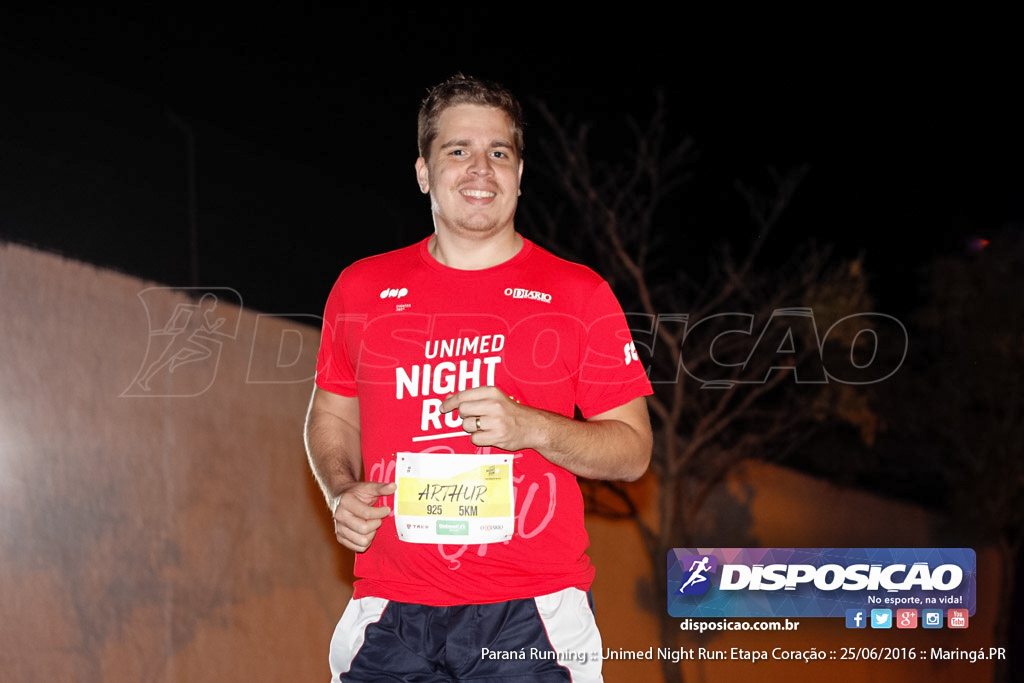 Unimed Night Run: Etapa Coração :: Paraná Running 2016