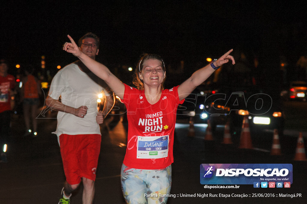 Unimed Night Run: Etapa Coração :: Paraná Running 2016