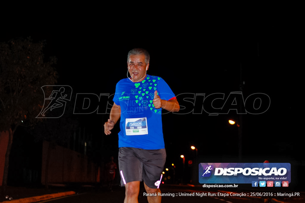 Unimed Night Run: Etapa Coração :: Paraná Running 2016