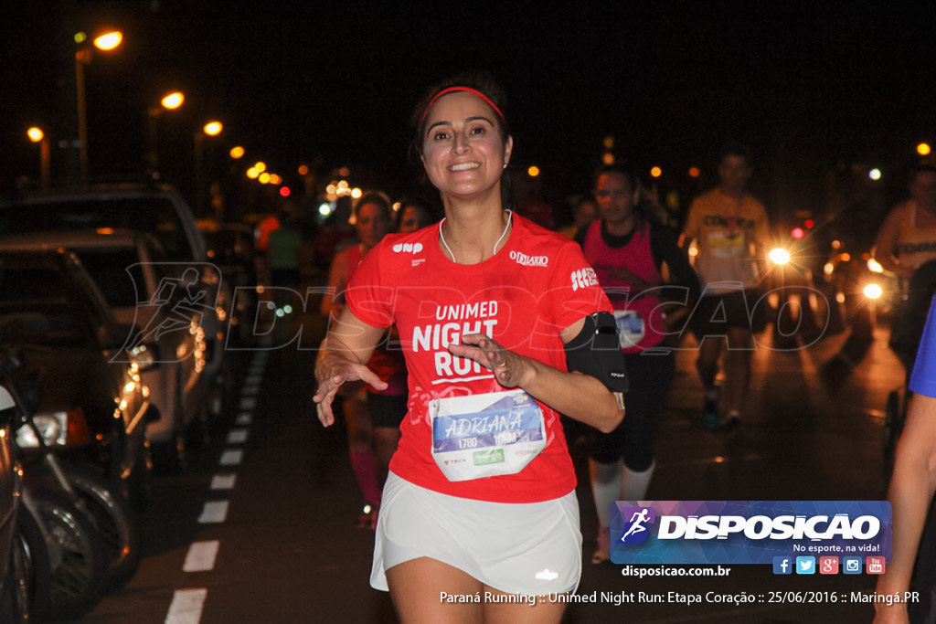 Unimed Night Run: Etapa Coração :: Paraná Running 2016