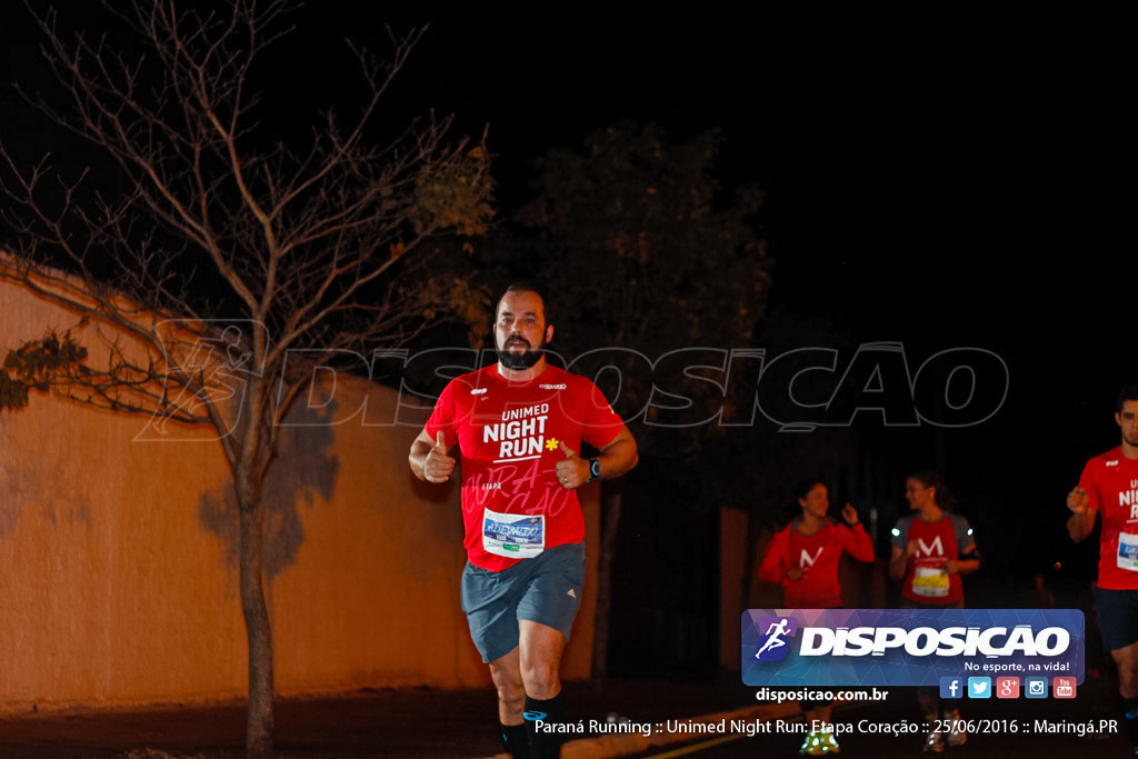 Unimed Night Run: Etapa Coração :: Paraná Running 2016