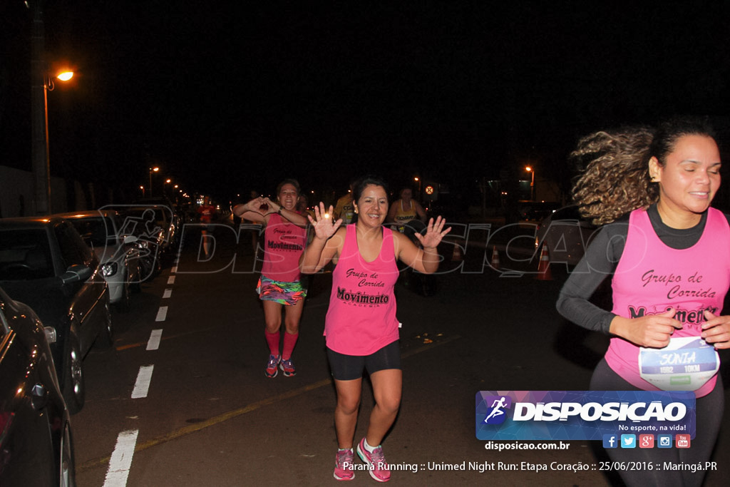 Unimed Night Run: Etapa Coração :: Paraná Running 2016