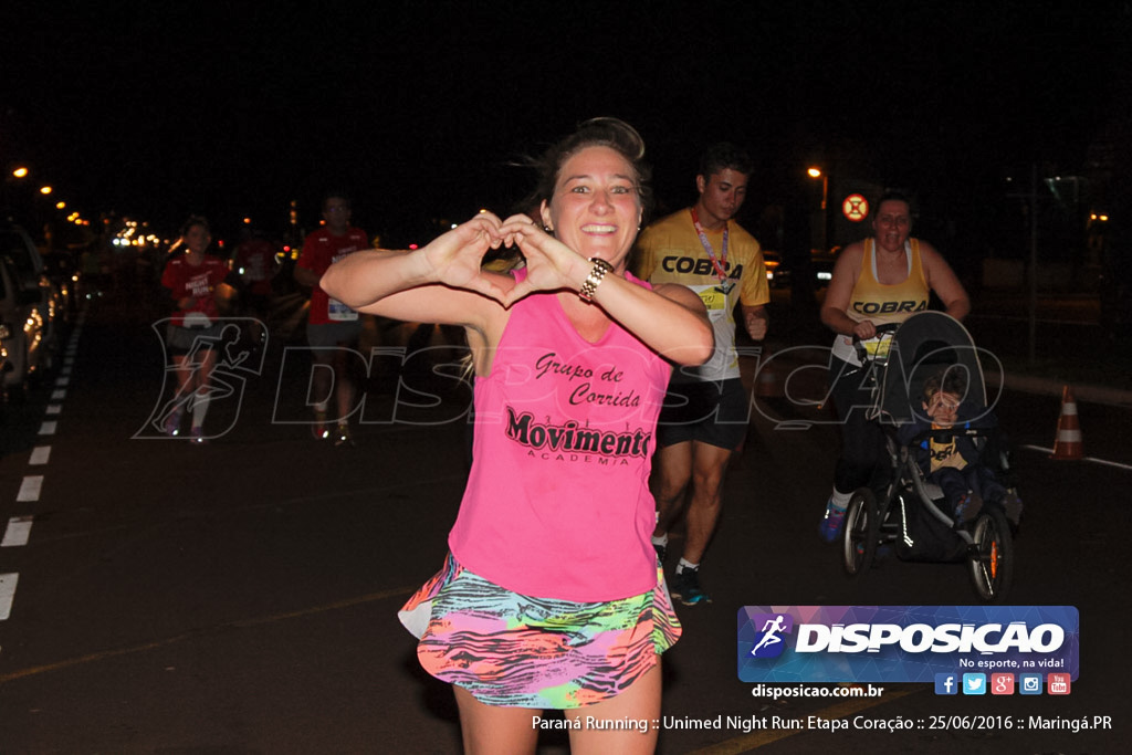 Unimed Night Run: Etapa Coração :: Paraná Running 2016