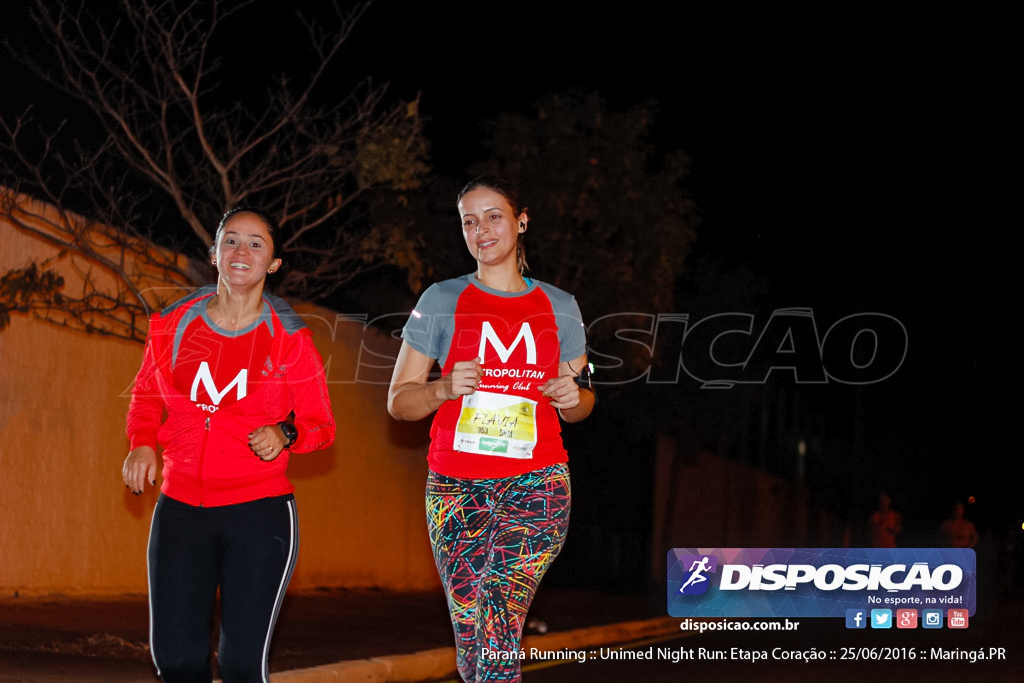 Unimed Night Run: Etapa Coração :: Paraná Running 2016