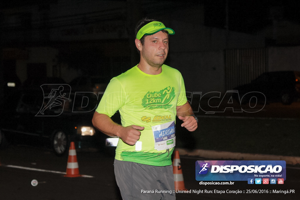 Unimed Night Run: Etapa Coração :: Paraná Running 2016