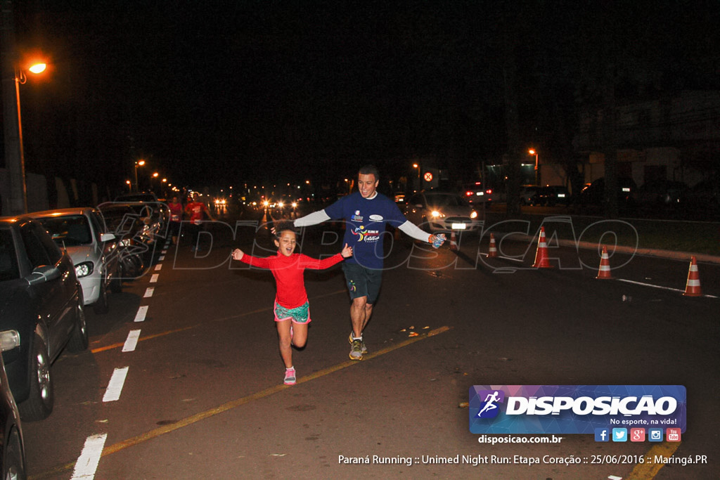 Unimed Night Run: Etapa Coração :: Paraná Running 2016